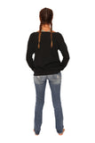 fabulous people off-the-shoulder sweatshirt (black)
