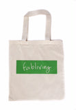 FP fabliving market tote (natural/greenery)