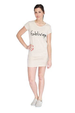 fabliving eco-jersey dress (eco stone/black)