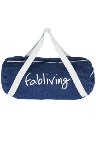 FP fabliving denim weekender bag (denim/white)