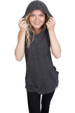 fabulous people solid racerback hoodie tank (charcoal grey)