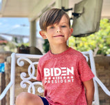 FP kids election "Biden For President" tee (white/red)