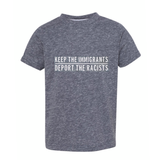 fabulous people election crewneck "Keep The Immigrants" tee (white/heather grey)