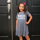 FP kids election "Biden Harris" tee (white/navy grey)