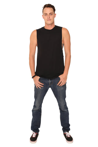 fabulous people solid muscle tee (black)