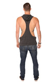 fabulous people solid racerback hoodie tank (charcoal grey)