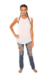 fabulous people solid muscle tee (white)