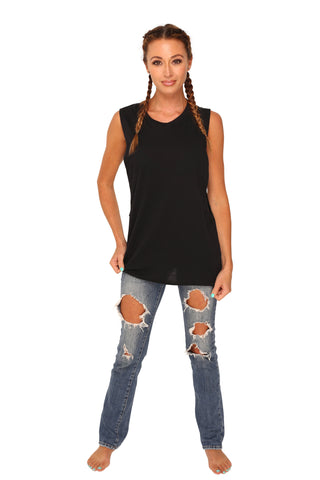 fabulous people solid muscle tee (black)