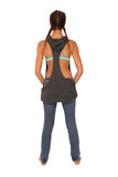 fabulous people solid racerback hoodie tank (charcoal grey)