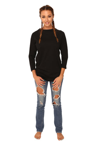fabulous people solid baseball tee (black)