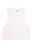 fabulous people women's crop muscle tee (white)