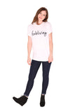 FP fabliving cotton short sleeve tee (white/black)