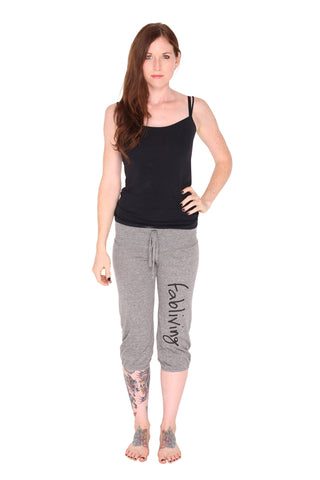 fabliving eco-jersey crop pant (eco grey/black)