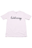 FP fabliving cotton short sleeve tee (white/black)