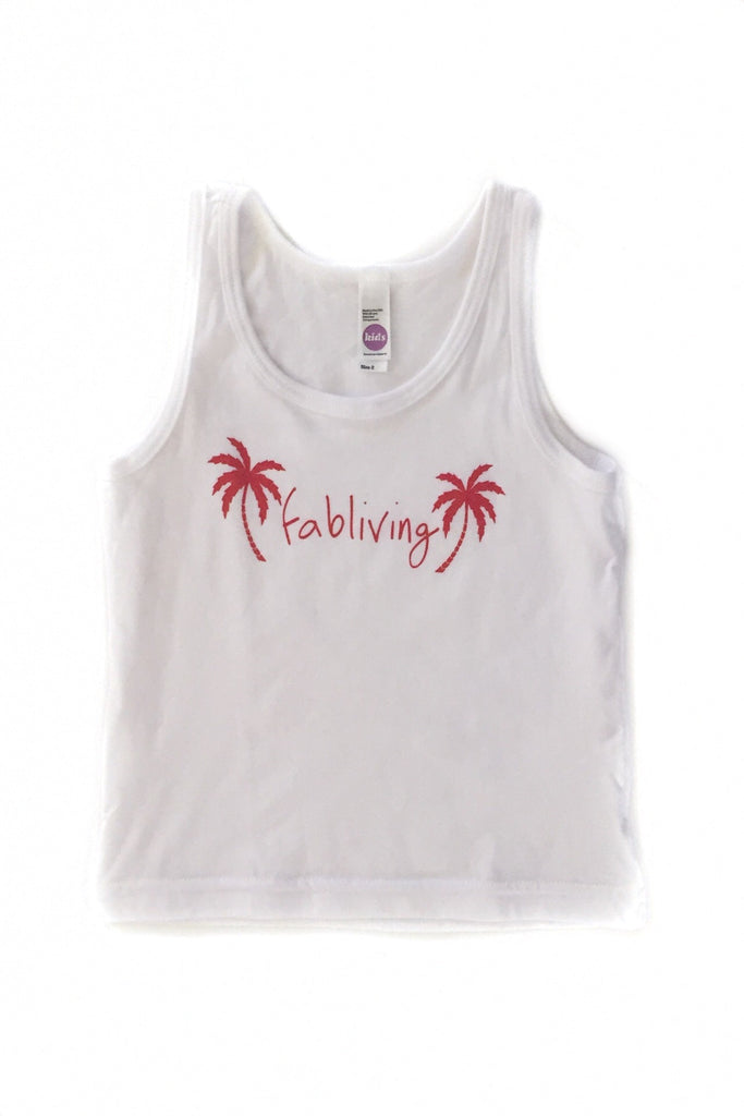 FP kids fabliving palm tree tank (white/red)