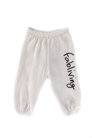 FP kids fabliving fleece pant (white/black)