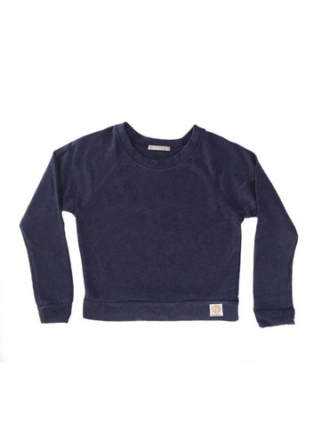 fabulous people solid french terry raglan sweatshirt (navy blue)